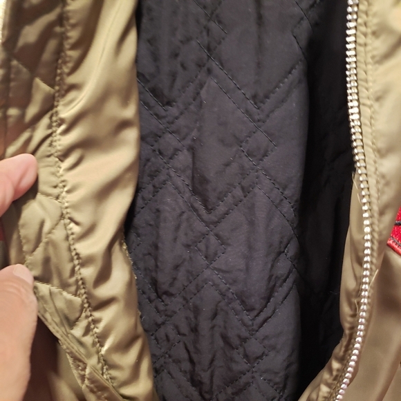 Zara Patchwork Utility Zipper Olive Jacket - S - Picture 7 of 11